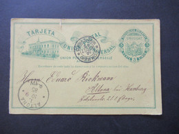 1885 Republica Oriental Del Uruguay Weltpostverein Union Postal Universelle Ganzsache Nach Altona Bei Hamburg - Uruguay