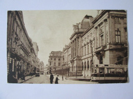 Romania-Bucuresti:National Bank,tram/Banca Națională,tramvai Unused Postard About 1930 - Rumania