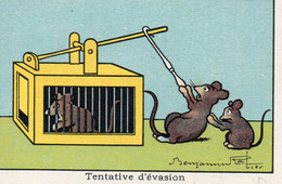 BENJAMIN RABIER PUBLICITE BLEDINE, TENTATIVE D EVASION SOURIS COULEUR REF 2089 - Rabier, B.