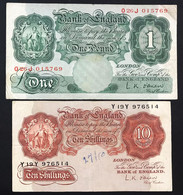 GRAN BRETAGNA Great Britain 10 Shillings + 1 Pound L. K. O'Brien   LOTTO 3931 - 1 Pound