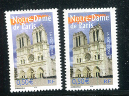 Variété N° Yvert 3705 Notre Dame - 2 Nuances Flagrantes - Neufs Luxe -  V 936 - Ongebruikt