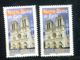Variété N° Yvert 3705 Notre Dame - 2 Nuances Flagrantes - Neufs Luxe -  V 936 - Neufs