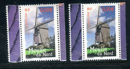 Variété N° Yvert 3706 Moulin Du Nord - 2 Nuances Flagrantes - Neufs Luxe -  V 937 - Ongebruikt