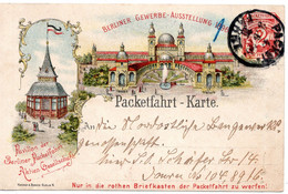 59562 - Deutsches Reich / Privatpost Berlin - 1896 - 2Pfg SoGAKte PACKETFAHRT, Senkr Bug Rechts - Private & Local Mails