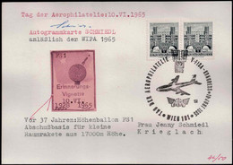 Raketenpost Autogrammkarte SCHMIEDL Anläßlich Der WIPA 1965 - Andere