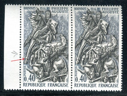 Variété N° Yvert 1538 Philippe Auguste - 1 Exemplaire Ombre à La Patte Du Cheval + 1 Normal Sans  - Neufs Luxe -  V 951 - Ungebraucht