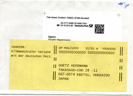 59580 - Bund - 2020 - €0,80 InternetMarke A Bf Neustadt -> Hameln, Nachgesandt Nach Japan - Cartas & Documentos