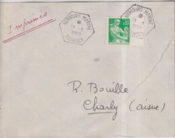 ALGERIE - 1960 - CACHET HEXAGONAL NAVAL De NEMOURS MARINE (TLEMCEN) ! Sur ENVELOPPE => CHARLY (AISNE) - Briefe U. Dokumente