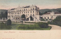 STRESA-VERBANO CUSIO OSSOLA-LAGO MAGGIORE-HOTEL DES ILE BORROMES-CARTOLINA NON VIAGGIATA -ANNO 1900-1904-RETRO INDIVISO - Verbania