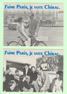 T1941 - J'aime Paris, Je Vote Chirac - Lot De 2 - Andere & Zonder Classificatie