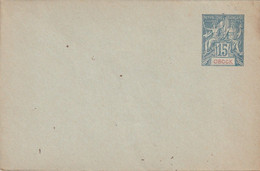 OBOCK - Entier Postal Type Sage 15 C Bleu  - Neuf - Enveloppe Format 11,5 X 7,5 Cm - Rabat Légèrement Collé - Storia Postale