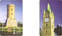 Carte à Puce - Roumanie - Romtelecom - Chindia's Tower, Puce Gem5 Rouge - Romania