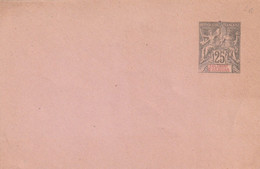 ANJOUAN - Entier Postal Type Sage 25 C Noir  - Neuf - Enveloppe Format 11,5 X 7,5 Cm - Rabat  Collé - Brieven En Documenten