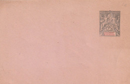 ANJOUAN - Entier Postal Type Sage 25 C Noir  - Neuf - Enveloppe Format 11,5 X 7,5 Cm - Rabat  Collé - Briefe U. Dokumente