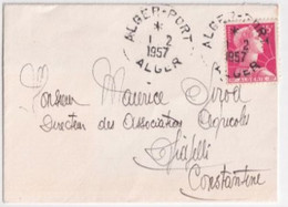 ALGERIE - 1957 - ENVELOPPE PETIT FORMAT De ALGER PORT ! - Cartas & Documentos