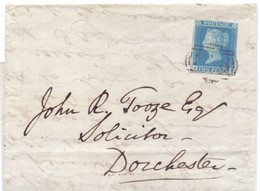 Great Britain 1841  S.G. 13  2d BLUE On Small Nice Letter  4 Good Margins  Letters J-F - Usati