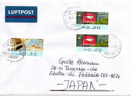 59604 - Bund - 2020 - ATM-MiF A Unterfrank LpBf BERLIN -> Japan - Timbres De Distributeurs [ATM]