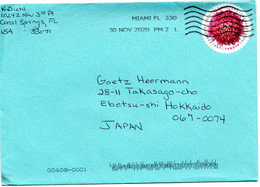 59606 - USA - 2020 - "Global Forever" '20 EF A Bf MIAMI FL 330 -> Japan - Covers & Documents