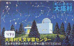 Télécarte Japon ESPACE * Phonecard JAPAN * SPACE  (473)  PLANETE * Météorite * COSMOS * ZODIAQUE * ZODIAC - Astronomùia