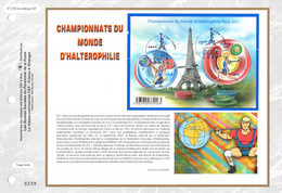 " HALTEROPHILIE Tour Eiffel " Sur Feuillet CEF 1er Jour De 2011. N° YT 4592. Parfait état. FDC - Weightlifting