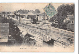 CPA 21 Is Sur Tille La Gare Train - Is Sur Tille