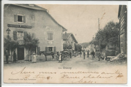 Grancy VD, Café Restaurant L'Ecusson Vaudois Et Attelage (2294) Pli D'angle - Grancy
