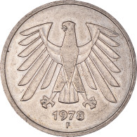 Monnaie, République Fédérale Allemande, 5 Mark, 1978, Stuttgart, TTB+ - 5 Mark