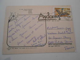 Andorre Français , Carte D Andorra La Vella 1986 Pour Port De Bouc - Covers & Documents