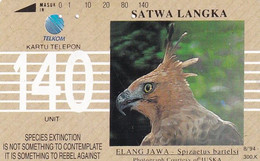 INDONESIA - Bird, Javan Hawk Eagle, 10/94, Used - Non Classificati