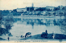 La Réole * Les Bords De La Garonne * Abreuvoir Lavoir Laveuses - La Réole