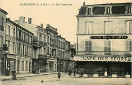 Marmande * La Rue Puygueraud * Café Des Sports * Librairie Papeterie - Marmande