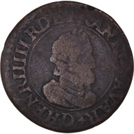 Monnaie, France, Henri IV, Double Tournois, 1610 ?, Lyon, TB, Cuivre, CGKL:204 - 1589-1610 Enrique IV
