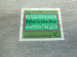 Deutsche Bundespost - Paul Gerhardt (1607-1676) - Val 40 - Olive, Vert Et Noir - Oblitéré - Année 1980 - - Gebraucht