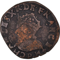 Monnaie, France, Charles X, Double Tournois, 1594, Dijon, TB, Cuivre, CGKL:146 - 1589-1610 Henri IV Le Vert-Galant