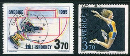 SWEDEN 1995 Sports Championship Used.   Michel 1881-82 - Used Stamps