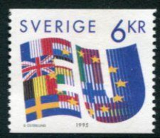 SWEDEN 1995 Entry Into EU MNH / **.   Michel 1880 - Nuovi