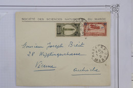 131  MAROC  BELLE LETTRE   1931 RABAT POUR  VIENNE AUTRICHE + SURCHARGE+AFFRANC. INSUFFISANT - Aéreo