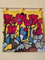 Gobelin Tapestry "Poppies" - 100% Wollen - Handmade - Tapis & Tapisserie