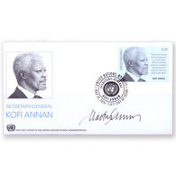 2019 – UN Kofi Annan FDC Signed By The Engraver Artist VERY RARE (**) - Briefe U. Dokumente