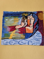 Gobelin Tapestry "The Lady With The Pigeon" - 100% Wollen - Handmade - Alfombras & Tapiceria