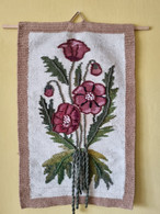 Gobelin Tapestry "Flowers" - 100% Wollen - Handmade - Tapis & Tapisserie