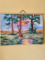 Gobelin Tapestry "Sunset" - 100% Wollen - Handmade - Tapijten