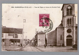 DAMMARIE-les-LYS - Place De L'Eglise Et Avenue Du Maréchal Foch  - (Café De La Mairie) - 1933 - - Dammarie Les Lys