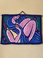 Gobelin Tapestry "The Lady With Braid" - 100% Wollen - Handmade - Rugs, Carpets & Tapestry