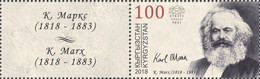 Kyrgyzstan 2018 200th Of Karl Marx Stamp With Coupon - Karl Marx