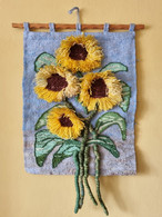 Gobelin Tapestry "Sunflowers" - 100% Wollen - Handmade - Tapijten