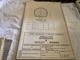 GENERAL LAYOUT 1965=CONSERVATION & IRRIGATION COMMISSION MANILLA DAM DAM SECTION & SPILLWAY WATER CONSERV - Travaux Publics