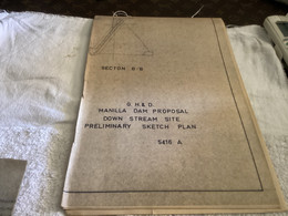 G. H.& D. MANILLA DAM PROPOSAL DOWN STREAM SITE PRELIMINARY SKETCH PLAN - Travaux Publics