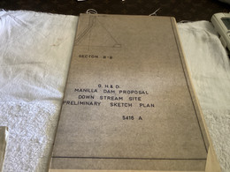 G. H.& D. MANILLA DAM PROPOSAL DOWN STREAM SITE PRELIMINARY SKETCH PLAN - Travaux Publics