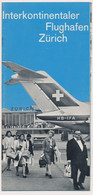 INTERKONTINENTALER FLUGHAFEN ZÜRICH AIRPORT, ROUTE MAPE, Vintage Brochure - Otros